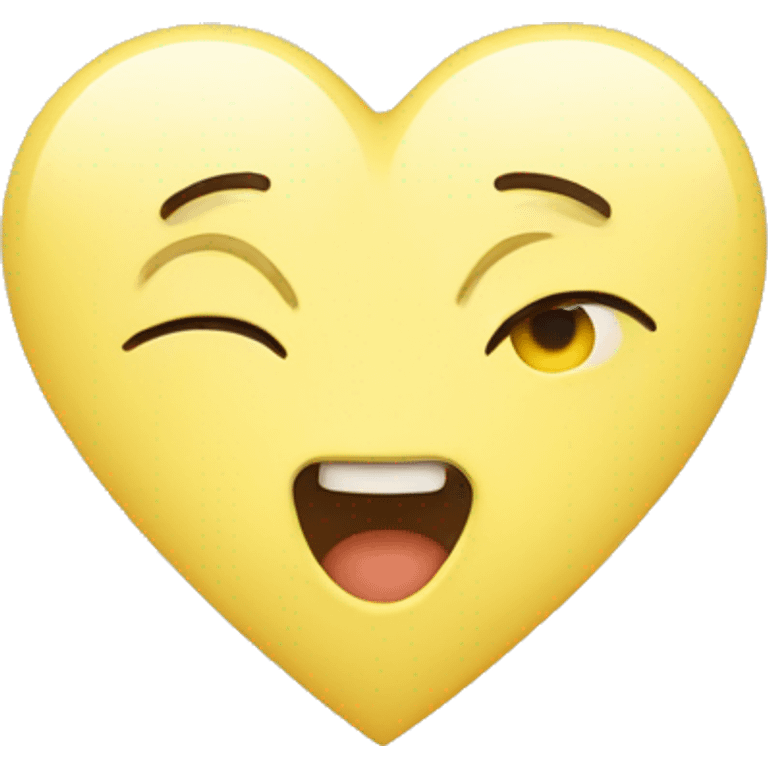 Pastel yellow heart  emoji