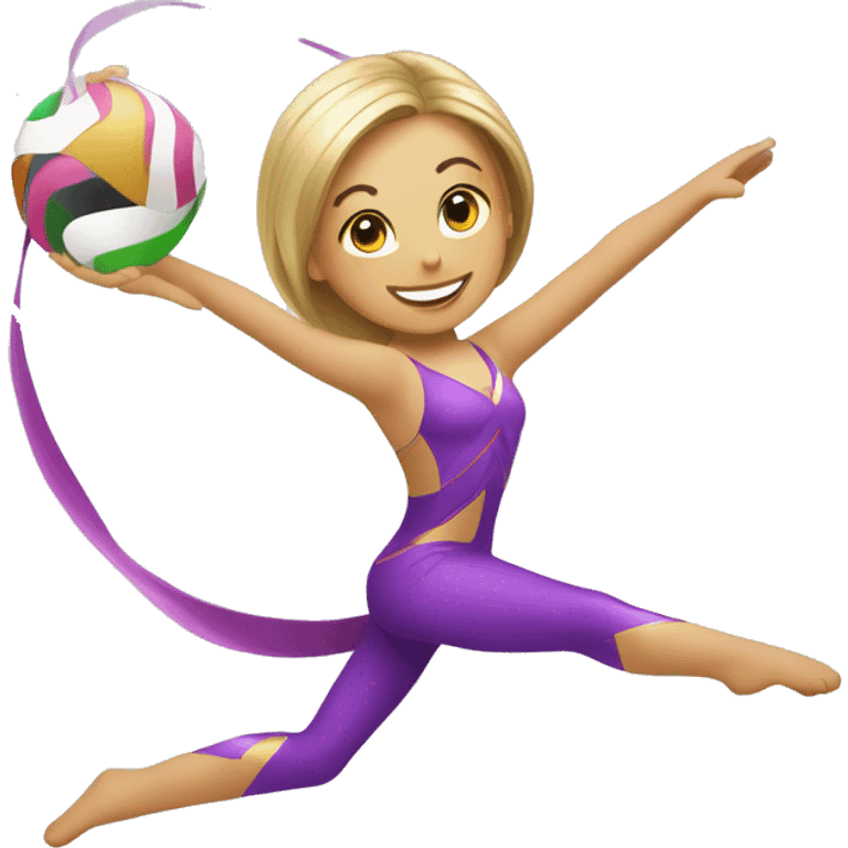 Rhythmic gymnastics with a ball emoji