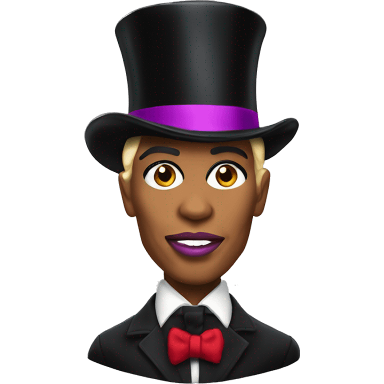 rupaul with a top hat emoji