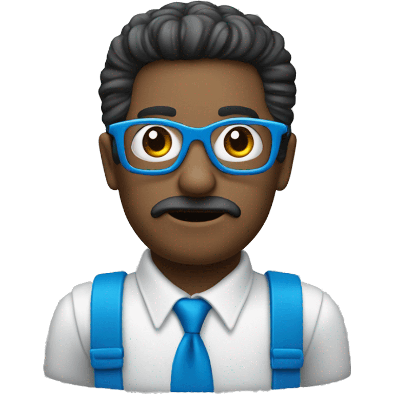 genera una pez blue con gafas emoji