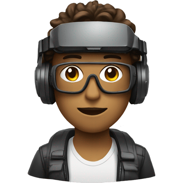 personas con gafas de realidad virtual emoji