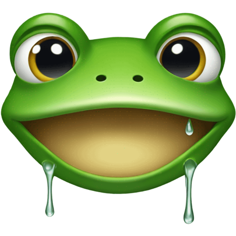 A crying frog emoji