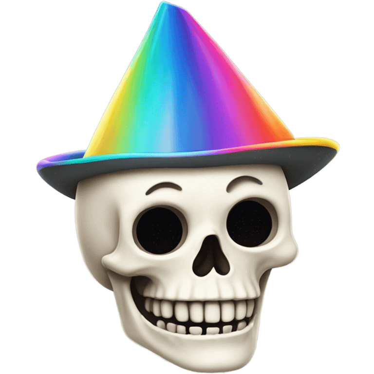 Skeleton with party hat emoji