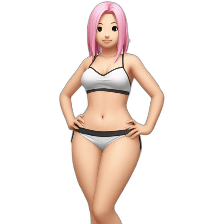 sakura haruno full body pawg micro bikini back focus emoji