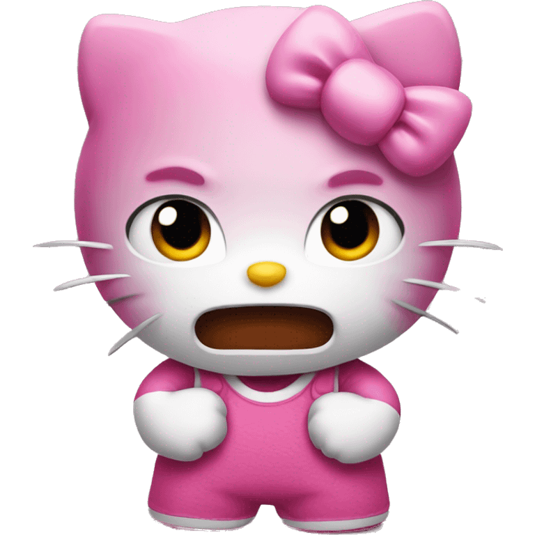 Angry hello kitty emoji