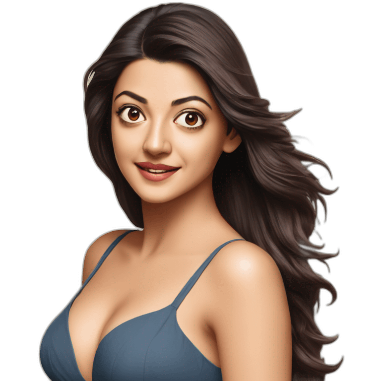 kajal agarwal without wearing dress standing emoji