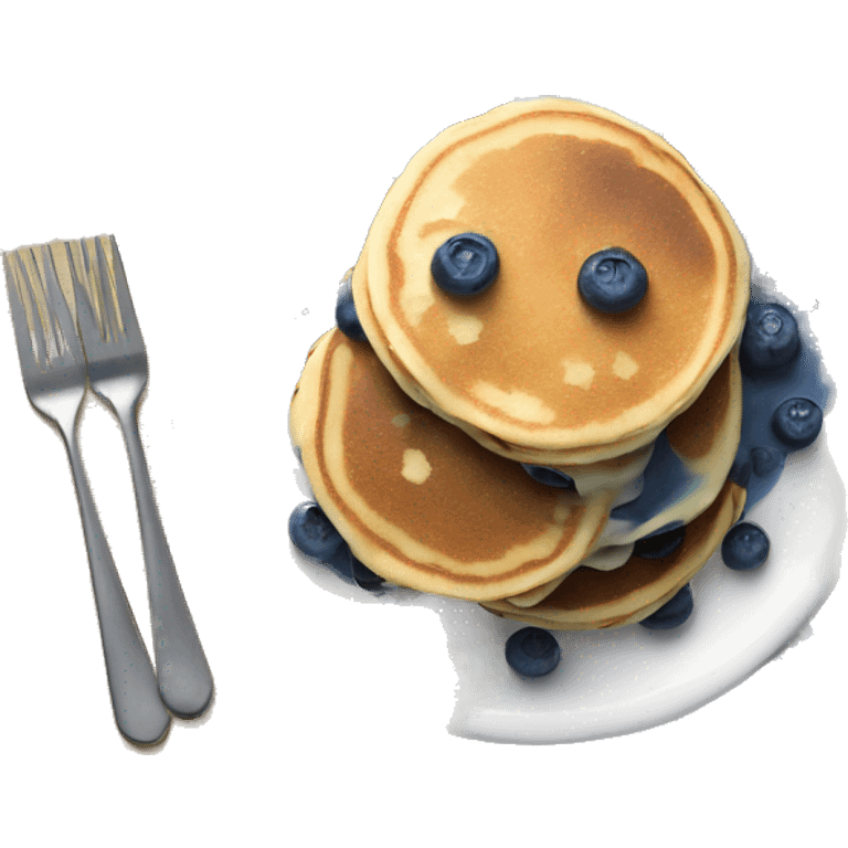 Blueberry pancakes with sugar  emoji