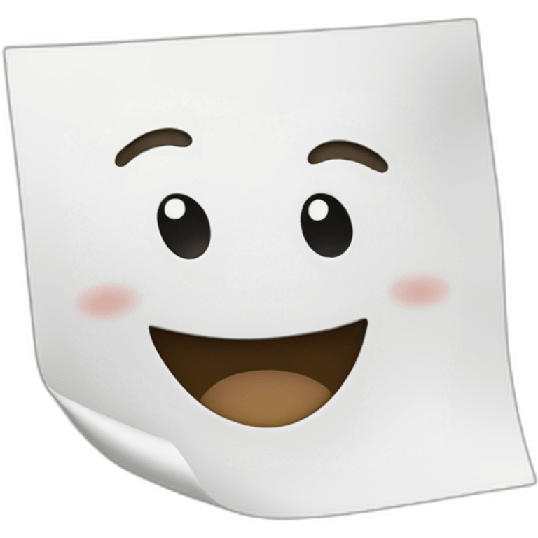 happy sheet of paper emoji