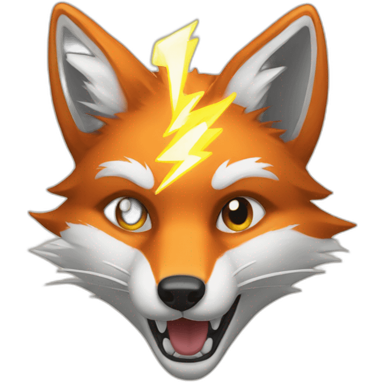 Fox with Lightning bolts emoji