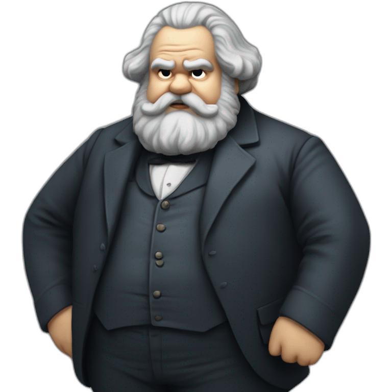 fat karl marx got his hand on his head emoji