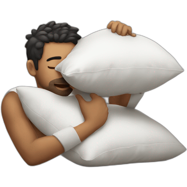 guy kissing a pillow emoji