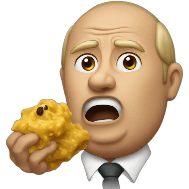 Vladimir poutine holding poop and beeing scared emoji