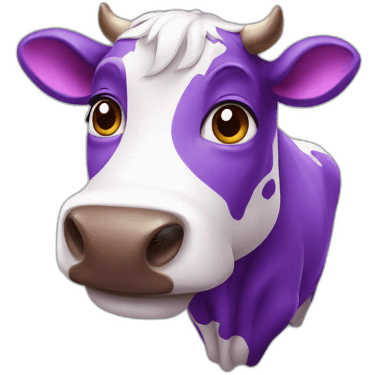 purple cow cute emoji