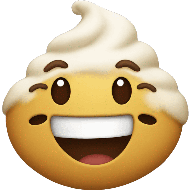 a poo with a smily face emoji