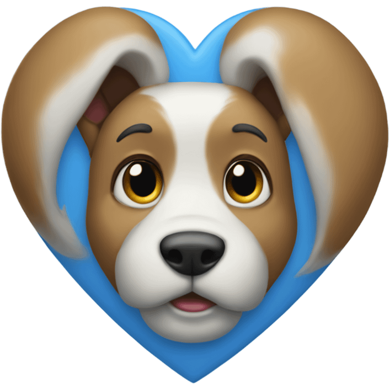 blue heart with paw emoji