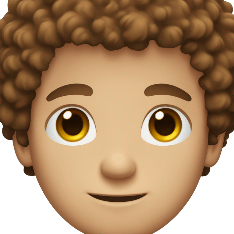 Guy with brown fluffy hair, ocean blue eyes and a few freckles emoji