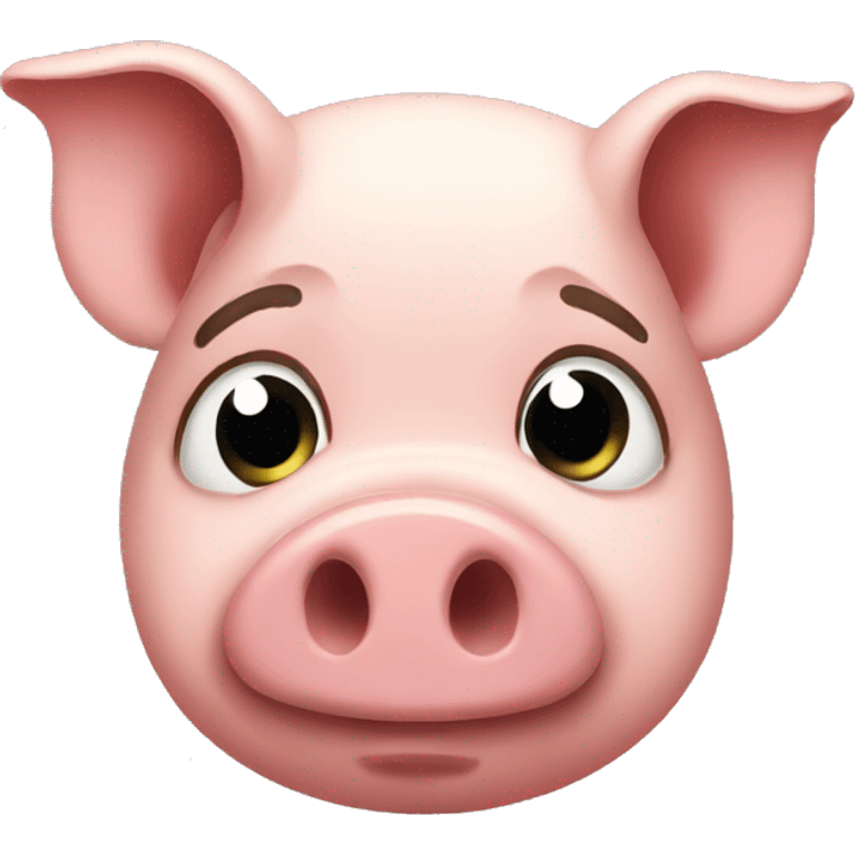 Worried pig emoji emoji