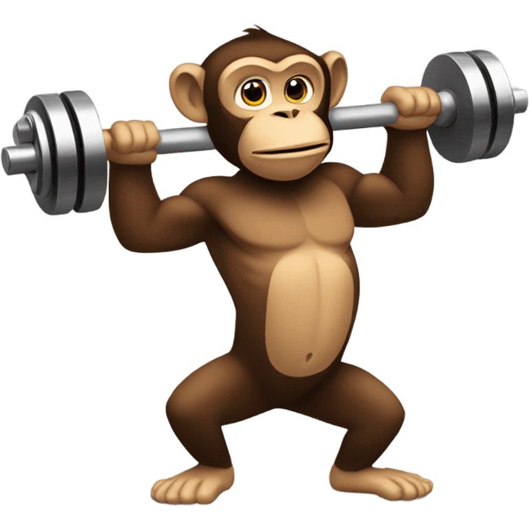 Monkey lifting weights  emoji