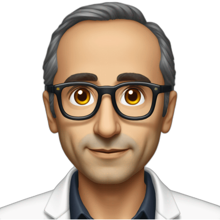 Eric Zemmour avec des lunettes de soleil pixel emoji