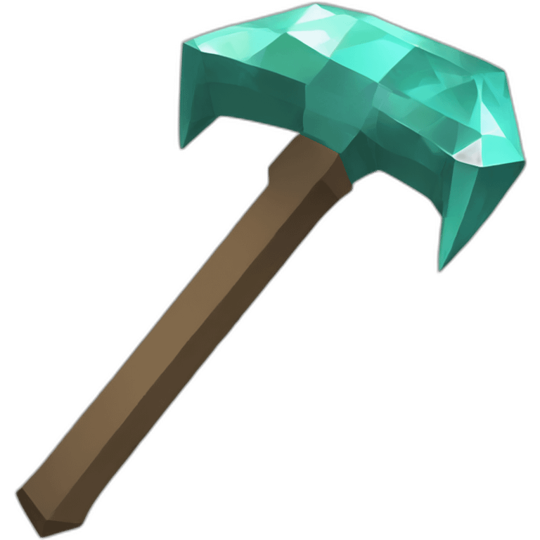 Pickaxe diamond Minecraft emoji