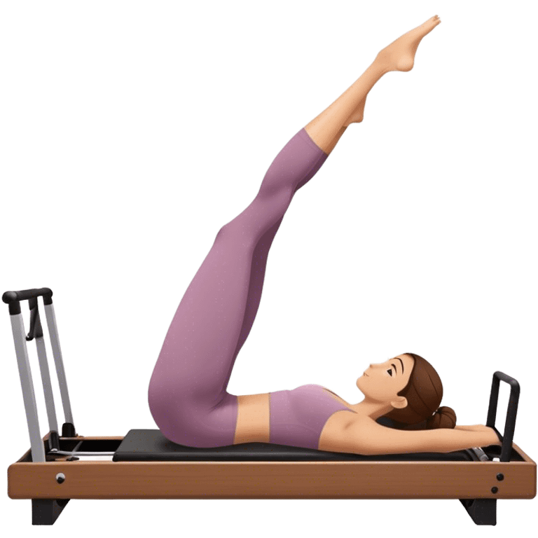 Reformer Pilates brown hair  emoji