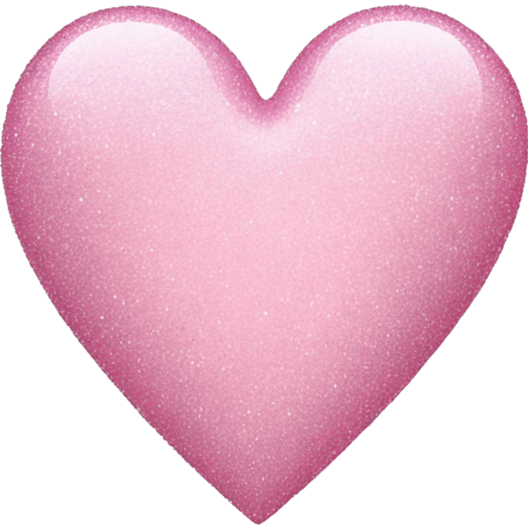 Glittery soft pink heart emoji