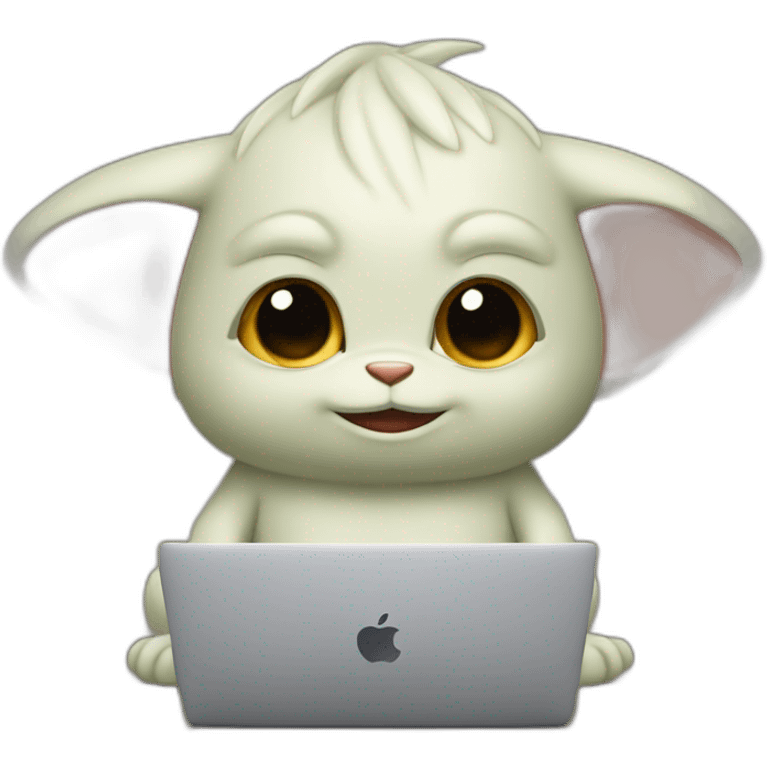 grogu with macbook pro emoji