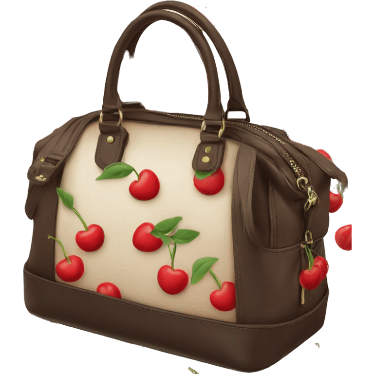 coach hand bag with cherries  emoji