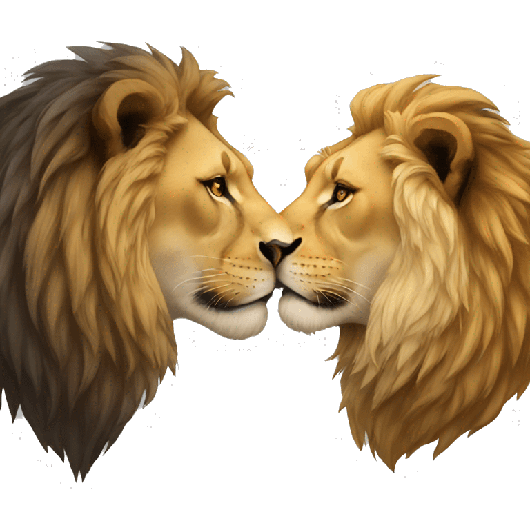 Lion head kiss emoji