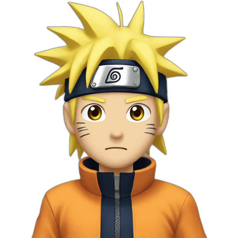 Naruto with hands behind his head looking in corner emoji emoji