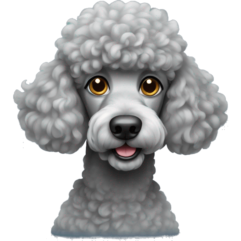 Grey poodle emoji