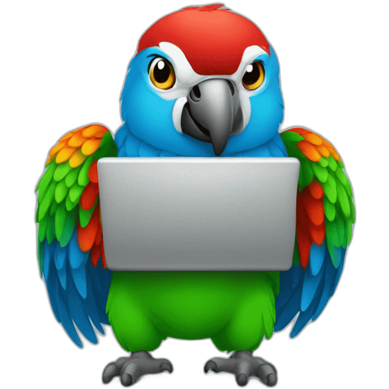 coding-parrot-with-laptop emoji