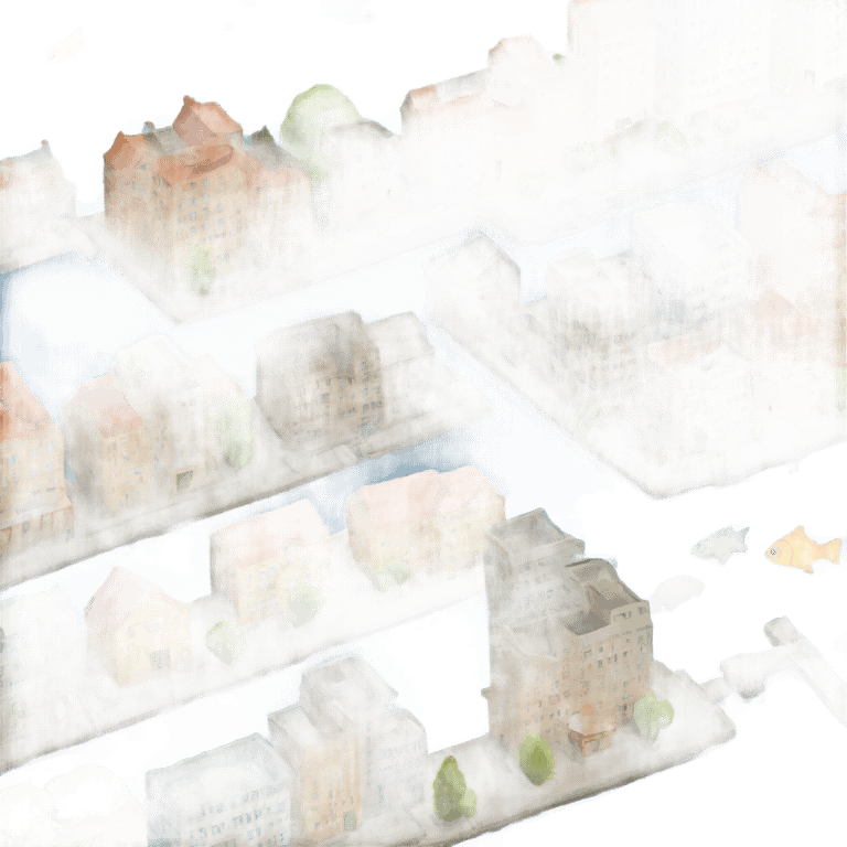 City with fish emoji