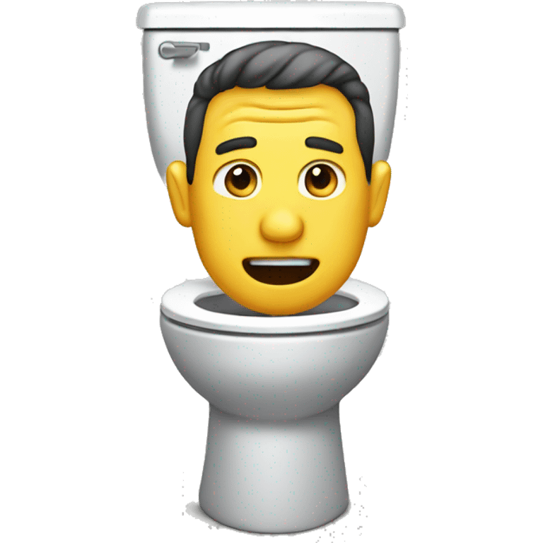 Mans head coming out of a toilet emoji