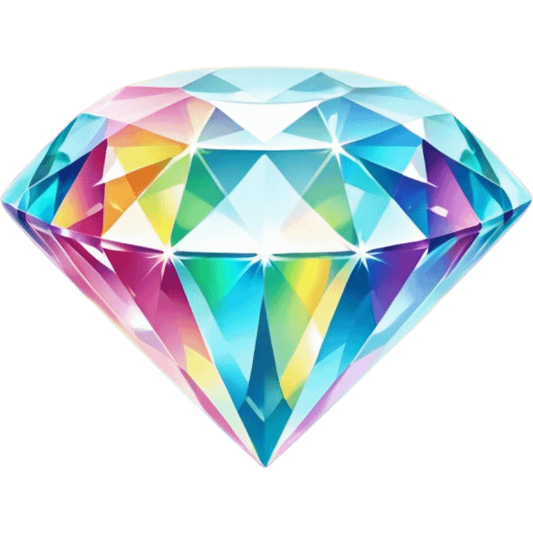 Cinematic Realistic Diamond Emoji, Brilliant and sparkling, with perfectly cut facets reflecting light in dazzling rainbows, resting upon a soft velvet background. The sharp, clean edges reflect light in every direction, creating a mesmerizing shine. Soft glowing outline, capturing the essence of timeless luxury and radiant beauty in a single, flawless diamond! emoji