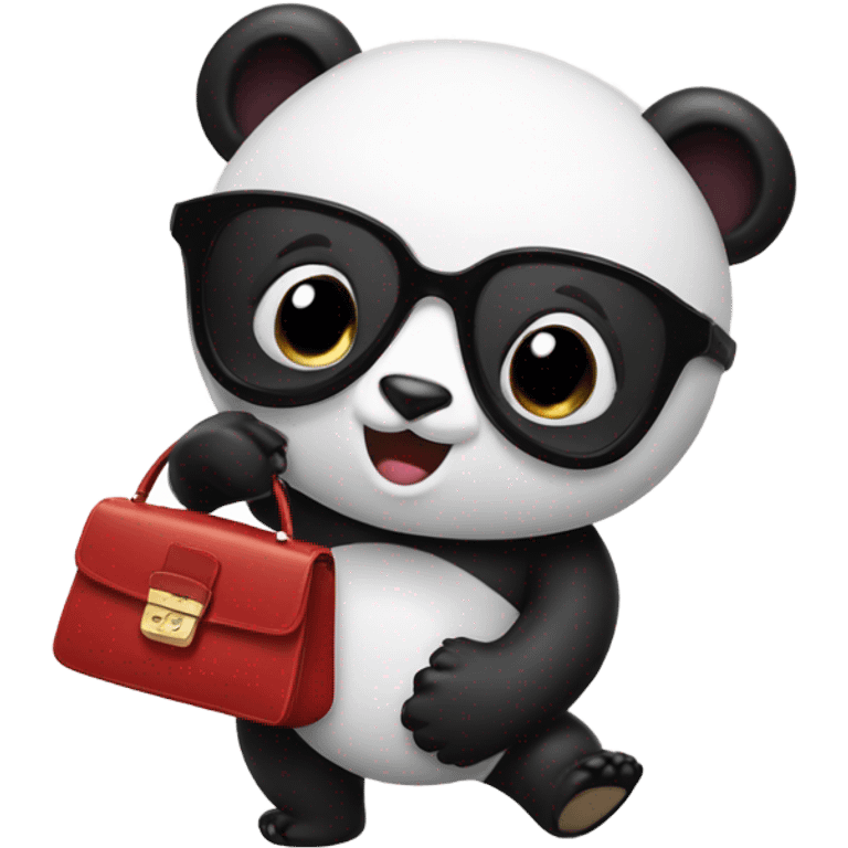 Panda holding Prada bag emoji