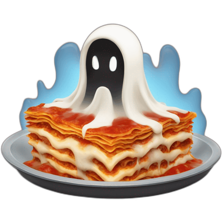 a spectre rising from a lasagna emoji