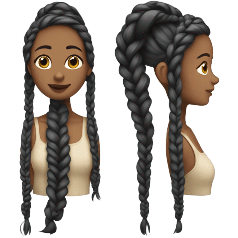 Lady with braids emoji