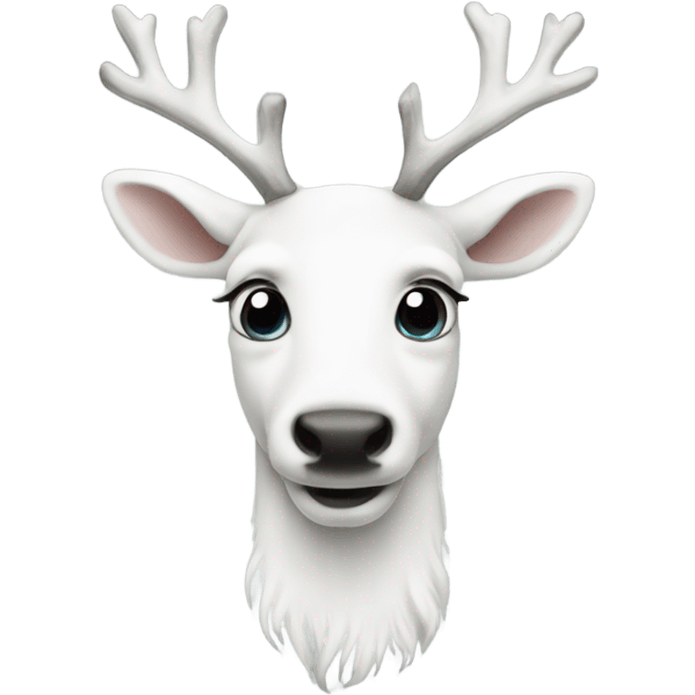 white-reindeer emoji