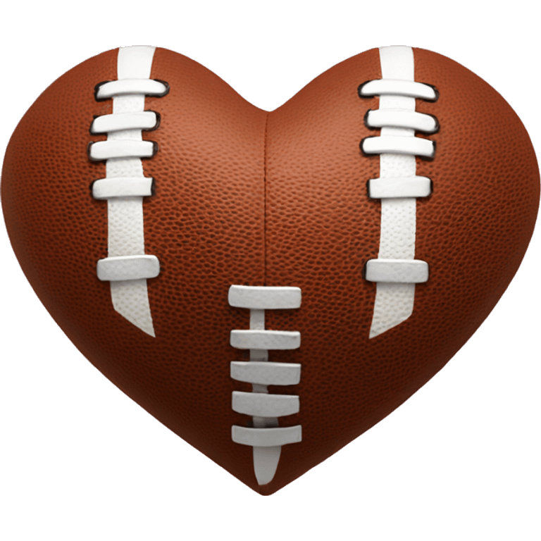 A football shaped in a heart emoji