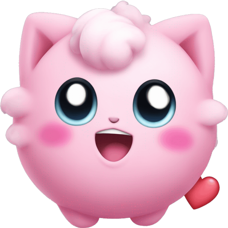 jiggly puff with heart emoji