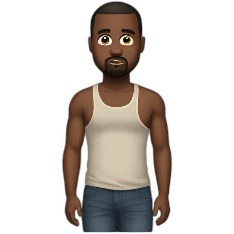 kanye west wearing a bra emoji