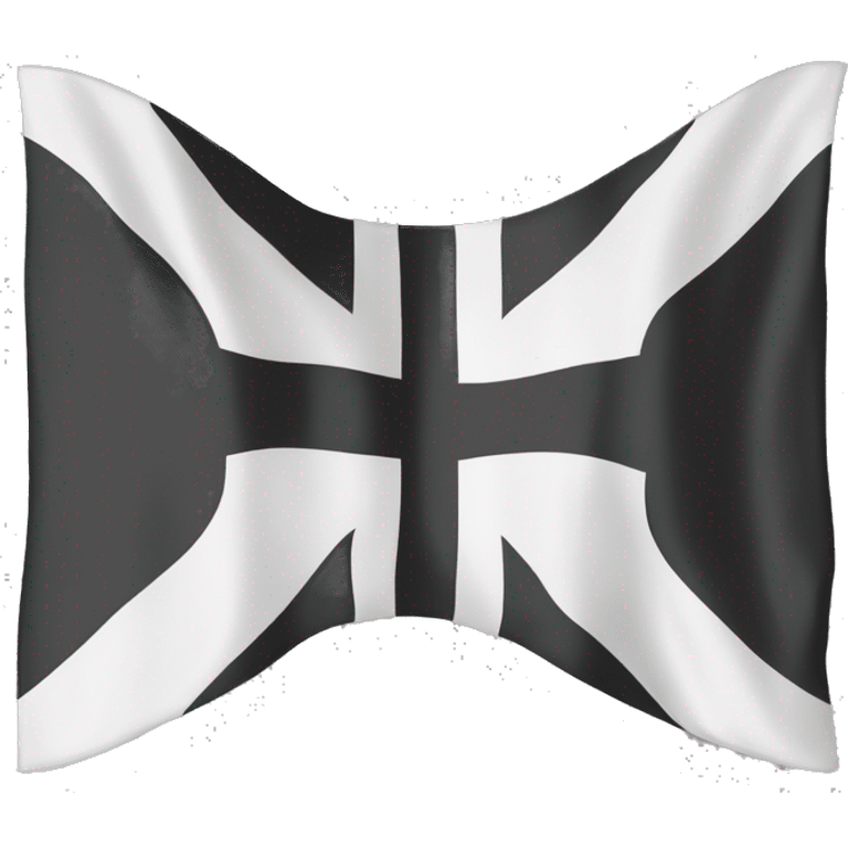 Georgian flag blackand white emoji