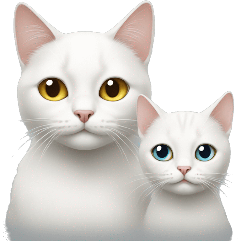 Cat and white cat emoji