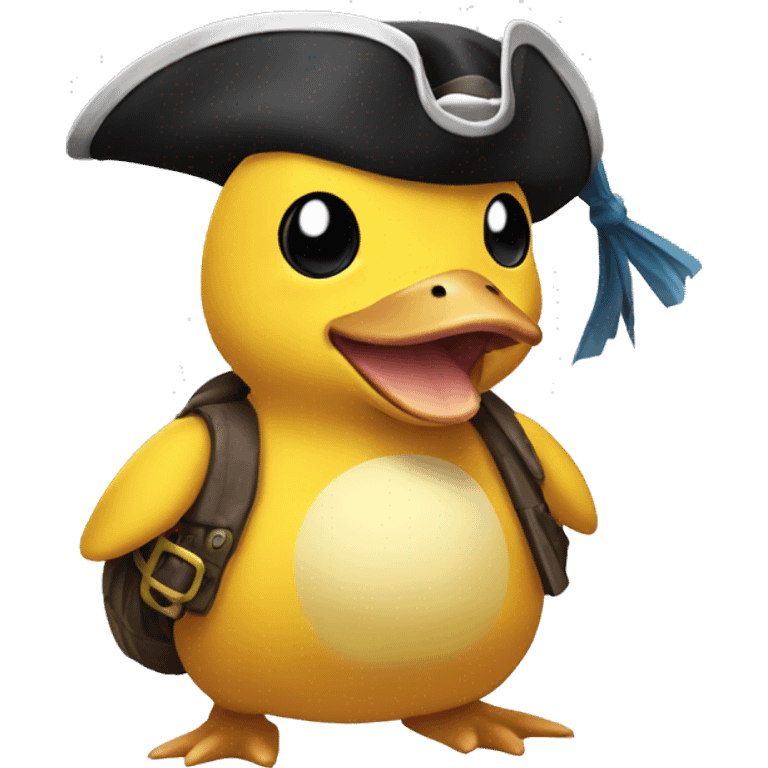 Psyduck pokemon with a pirate hat emoji