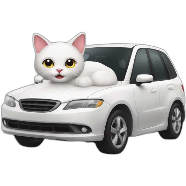 cat drive car emoji