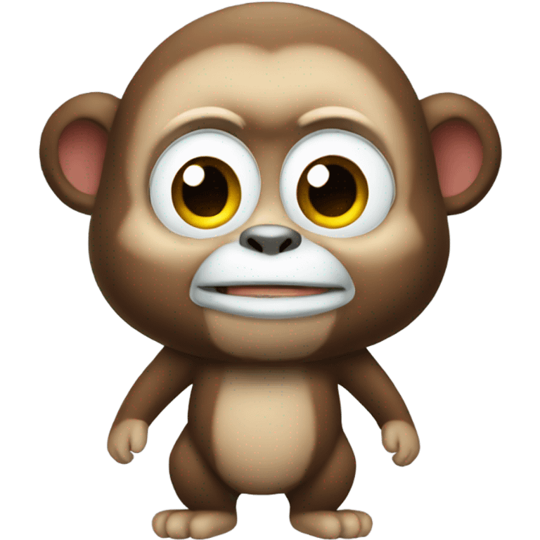 Frozen fat monkey emoji