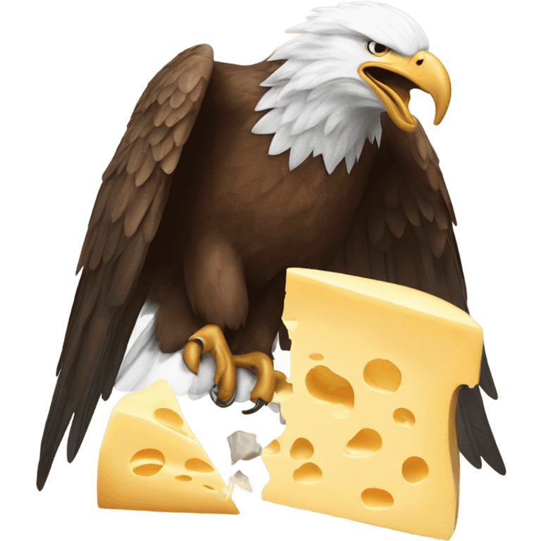 Eagle killing cheese emoji