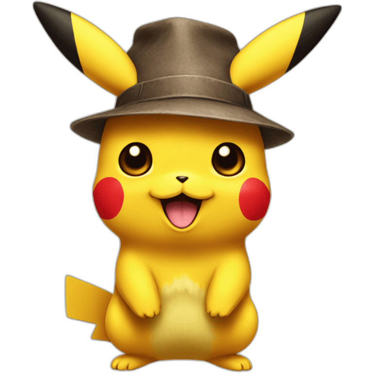 a pikachu wearing hat emoji