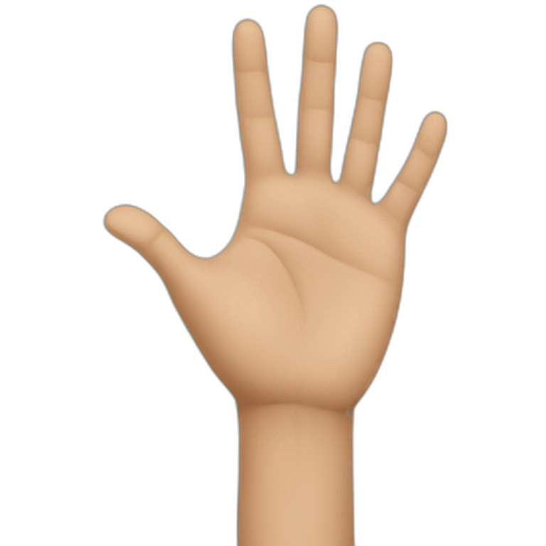 horizontal side view palm up hand emoji